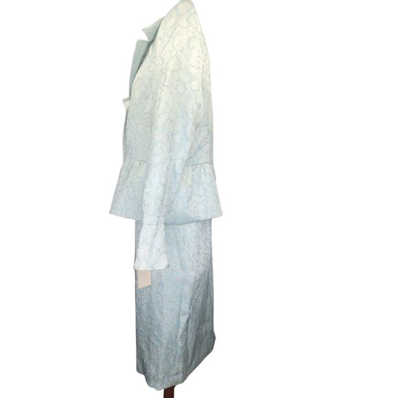 Nina Cole Seafoam Cocktail Skirt Suit Set 12 New with Tags - Picture 8 of 9